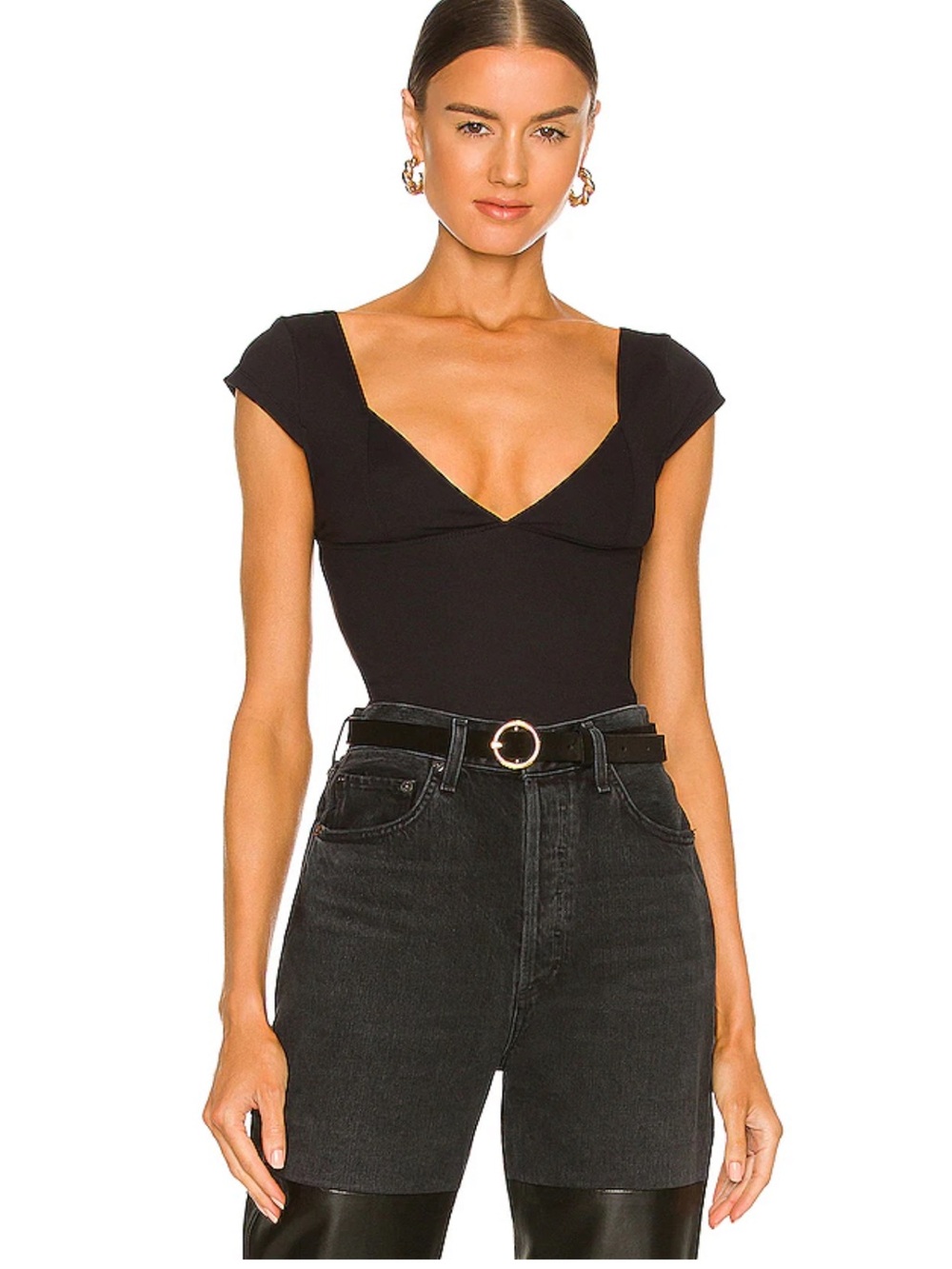 We The Free Black duo corset cami